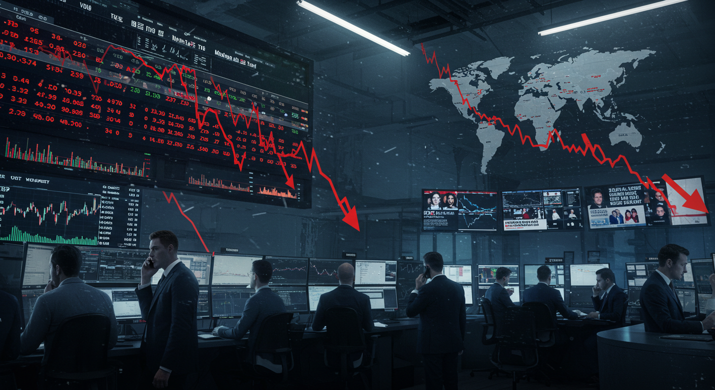 Bolsa de valores sofreu uma queda repentina